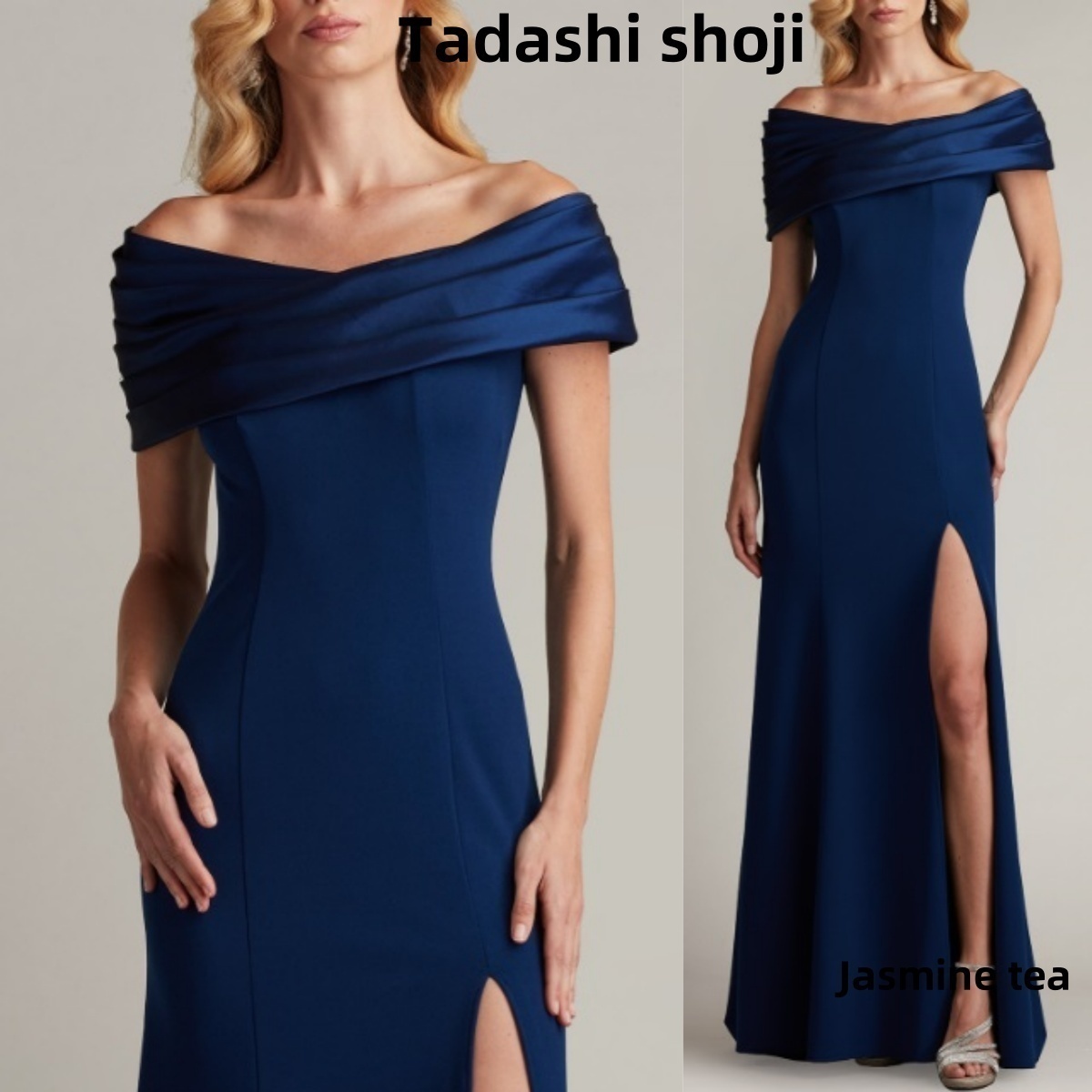 ★新作♪★TADASHI SHOJI コントラストオフショルダーガウン★