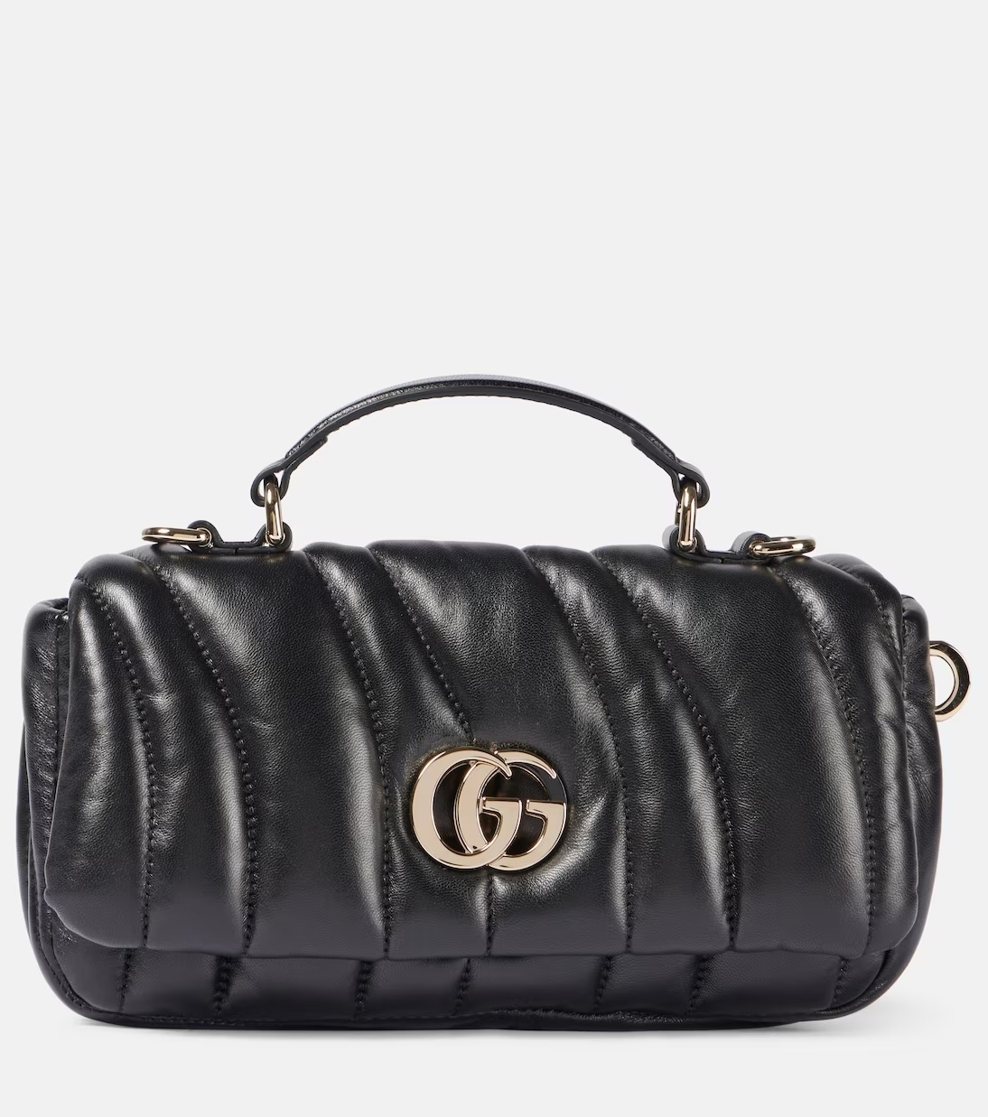 【関税&送料込】Gucci Gg Milano Small Top Handle Bag In Leat