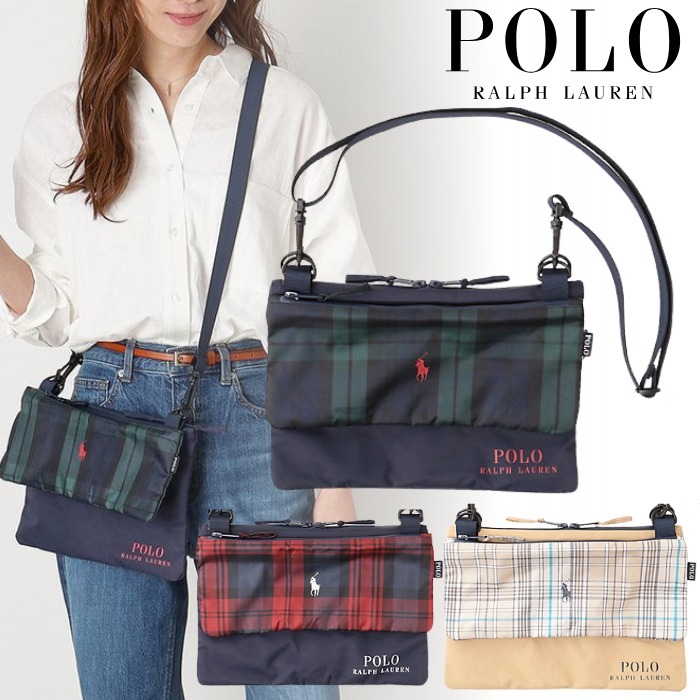 国内発送【POLO RALPH LAUREN】チェックショルダーバッグ