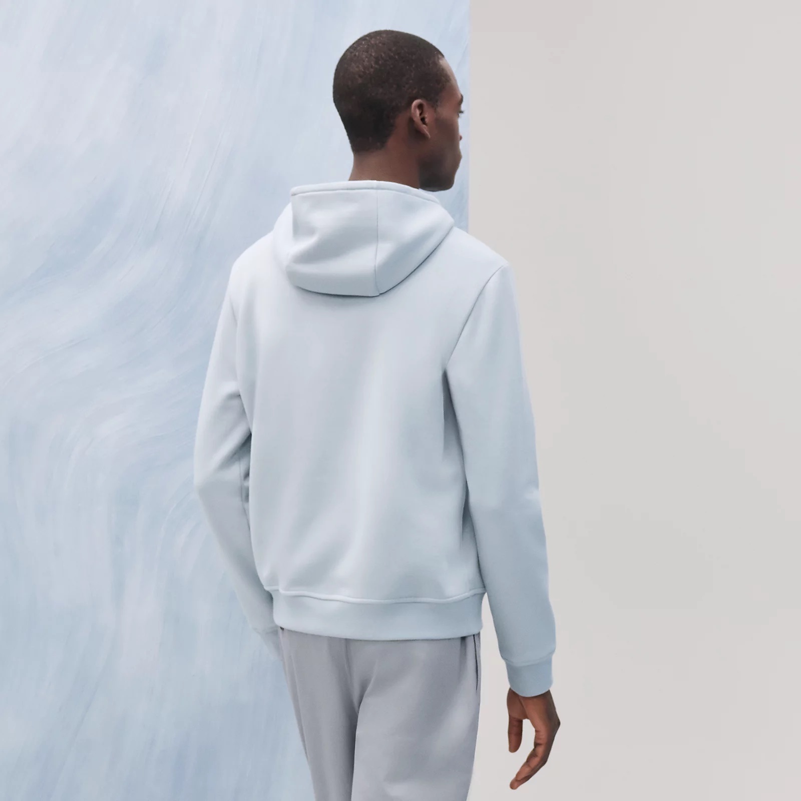 HERMES 25SS パーカー《Hパズル》Bleu Glacier コットン 直営店