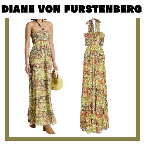 [DIANE VON FURSTENBERG]ホルターネック マキシワンピース