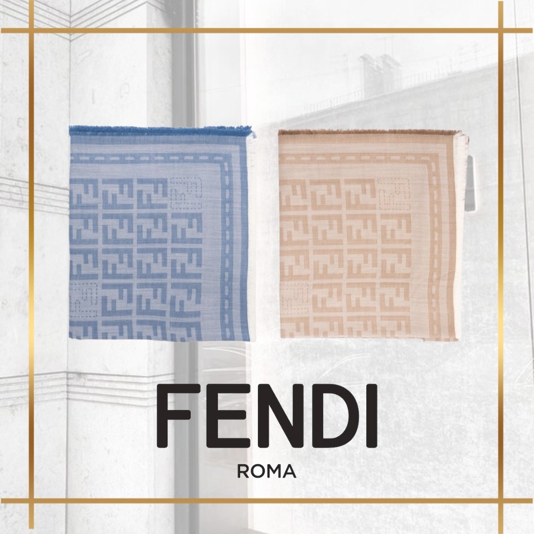 SS大活躍☆お洒落【FENDI】フェンディ ウール 大判 ショール