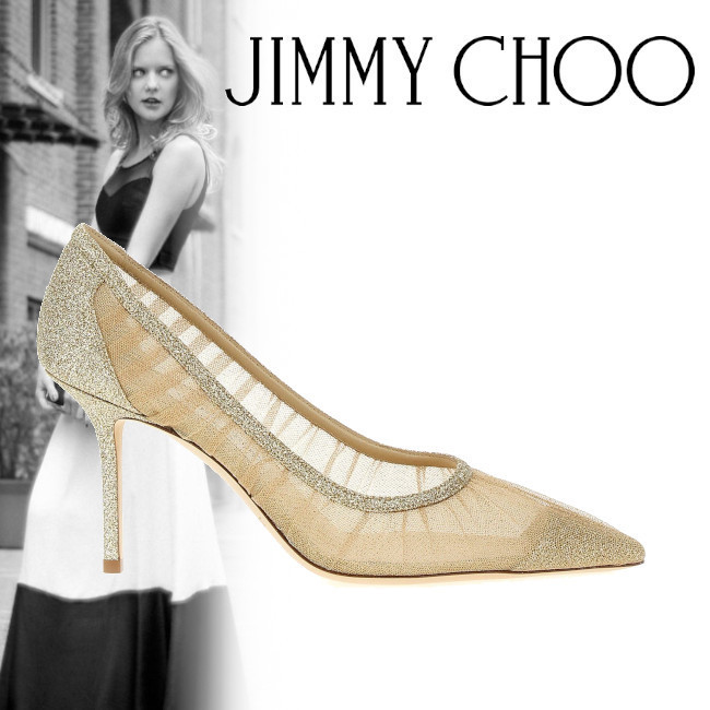 正規店買付【JIMMY CHOO】Love 85 グリッター パンプス