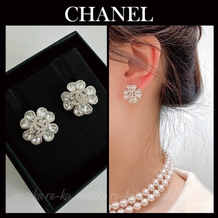 大人可愛いクローバー♡【CHANEL】シャネル CCロゴ ピアス