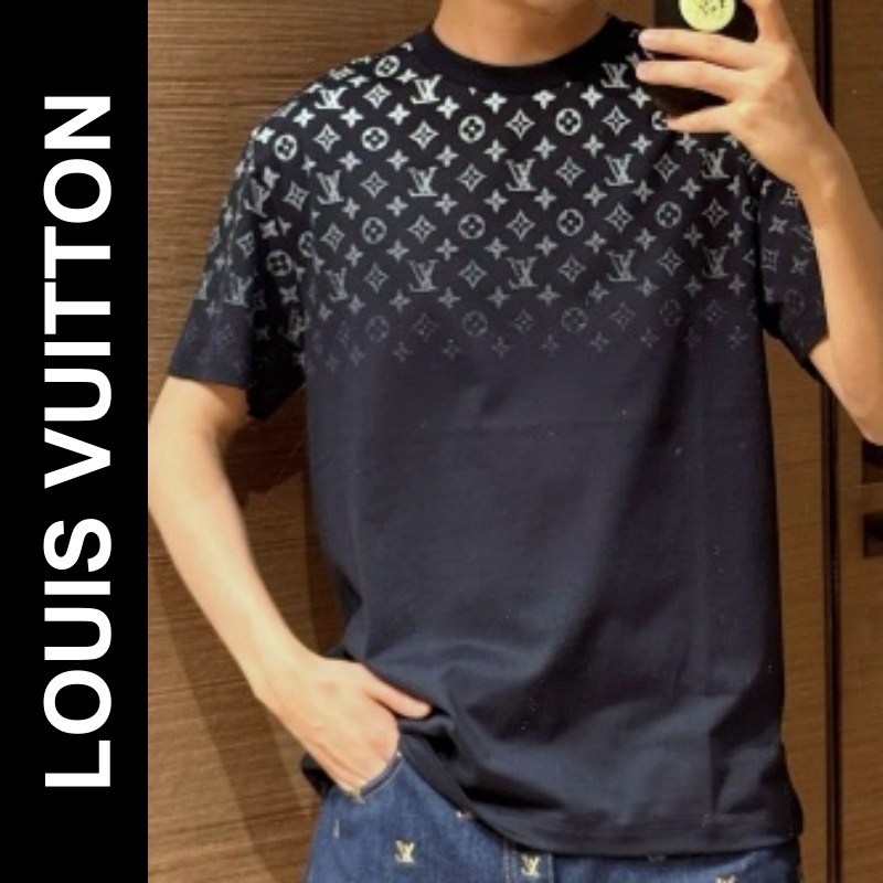 《大人気》Louis Vuitton Tシャツ グラデモノグラム ネイビー