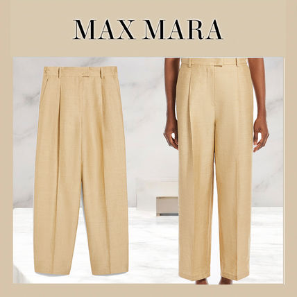 Max Mara◆EFEDRA◆リネン シルク ブレンド パンツ Max Mara◇EFEDRA◇リネン シルク ブレンド パンツ