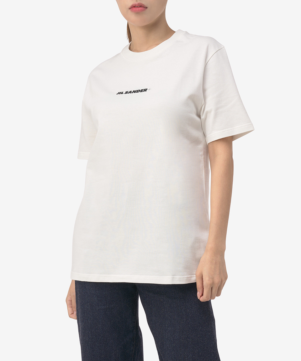 【関税込】 ロゴ コットン 半袖 Tシャツ - ホワイト