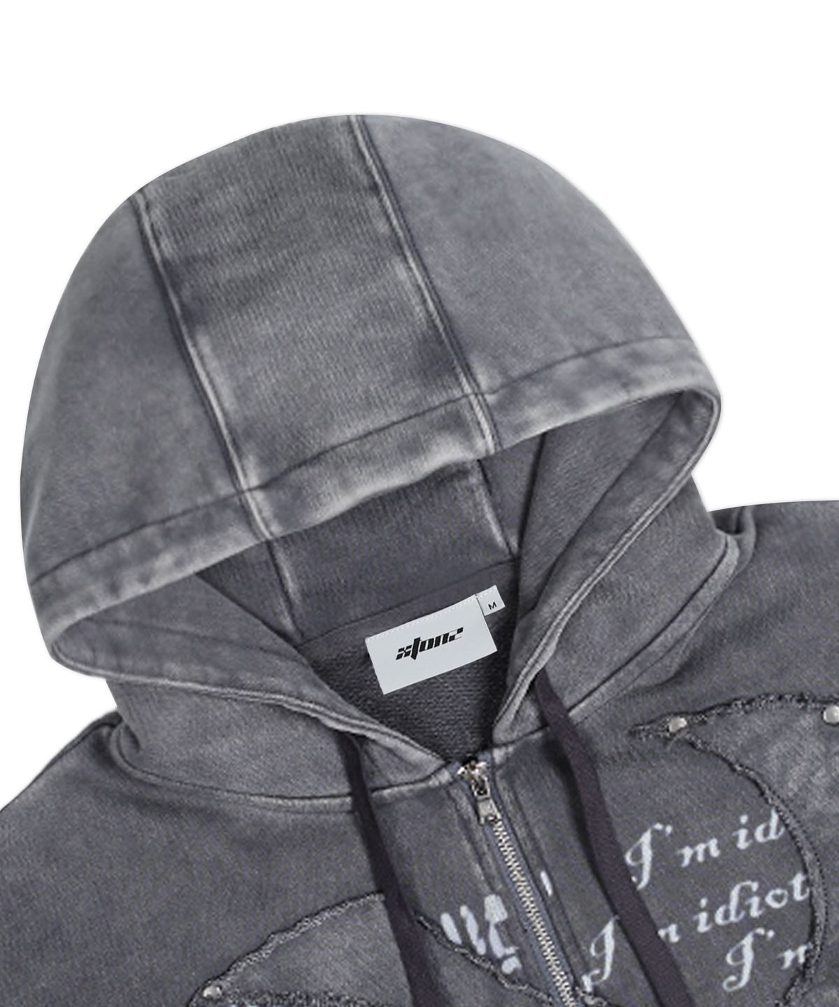 [XTONZ] HIDE APPLIQUE SWEAT HOOD ZIP-UP ★大人気★ XTONZ] HIDE APPLIQUE SWEAT HOOD ZIP-UP ☆大人気☆ (XTONZ