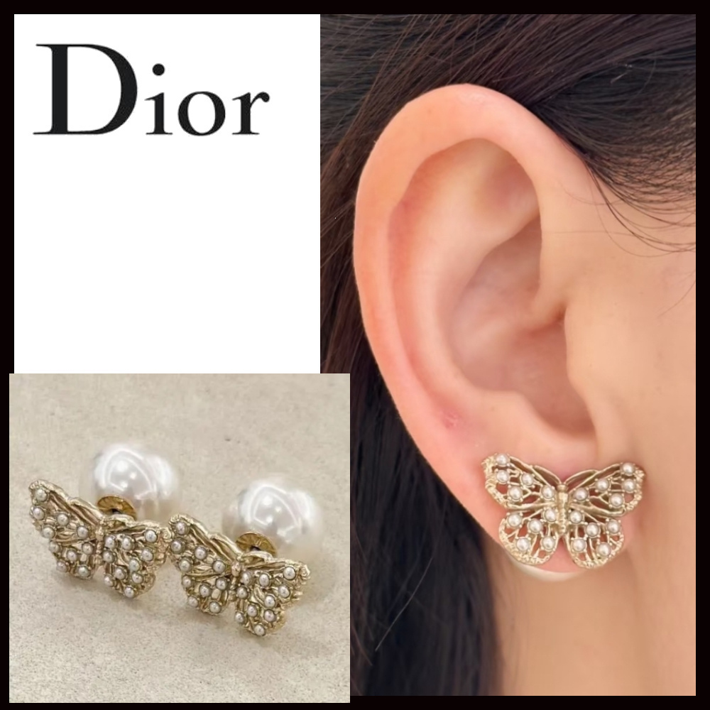 【耳元に目を惹く蝶のデザイン☆】DIOR Tribales ピアス