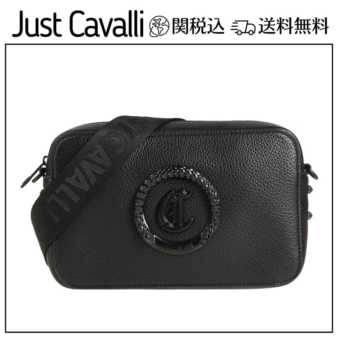 関税込み★送料無料【JUST CAVALLI】クロスボディバッグ ロゴ