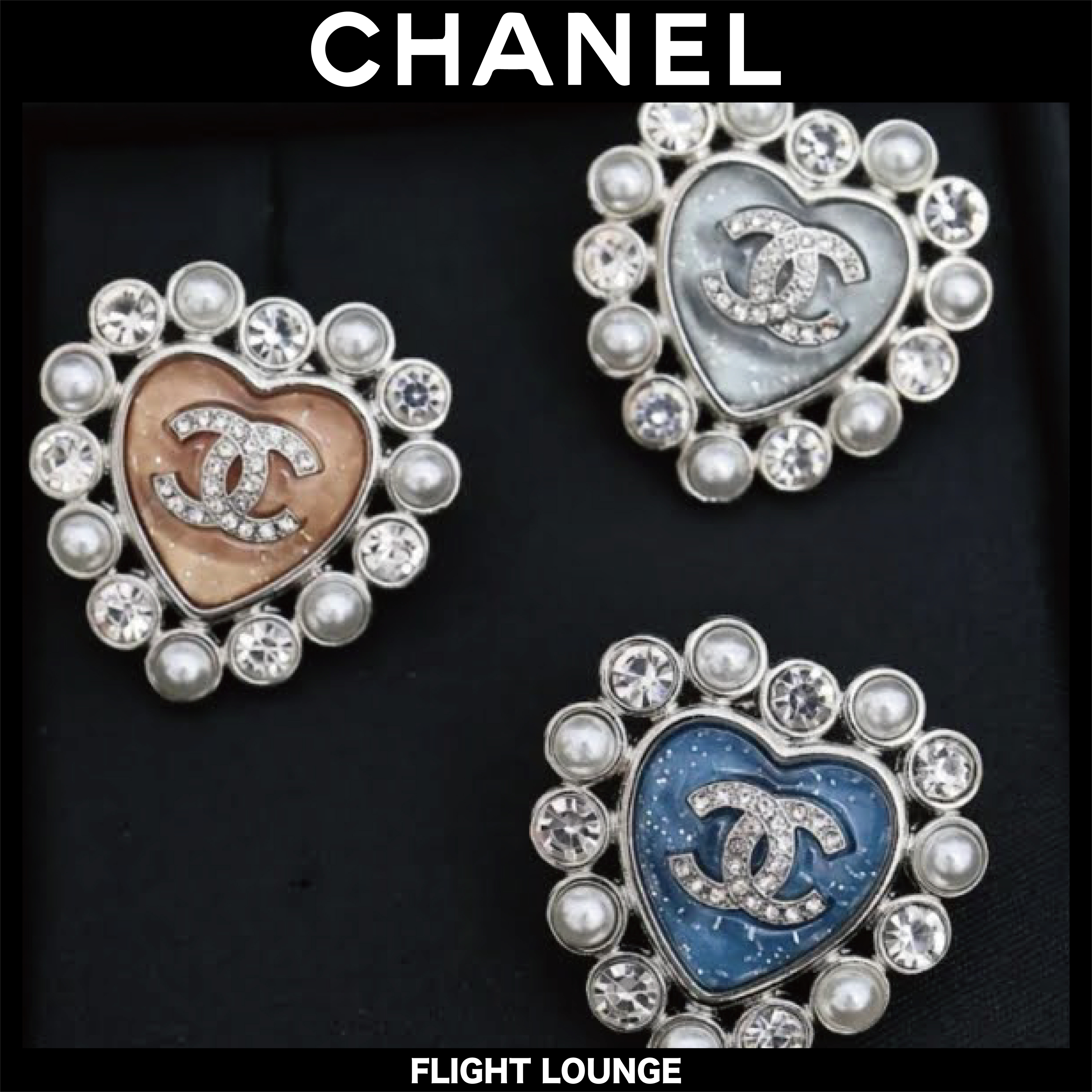 入荷情報♪ ハート♡3色 CHANEL ブローチ