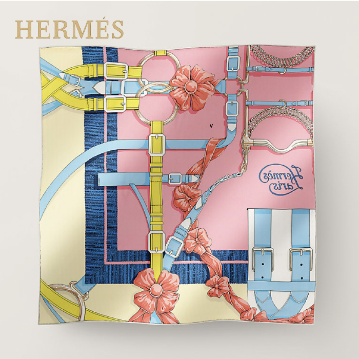 【可憐さ際立つ主役スカーフ】HERMES カレ70ローズボンボン