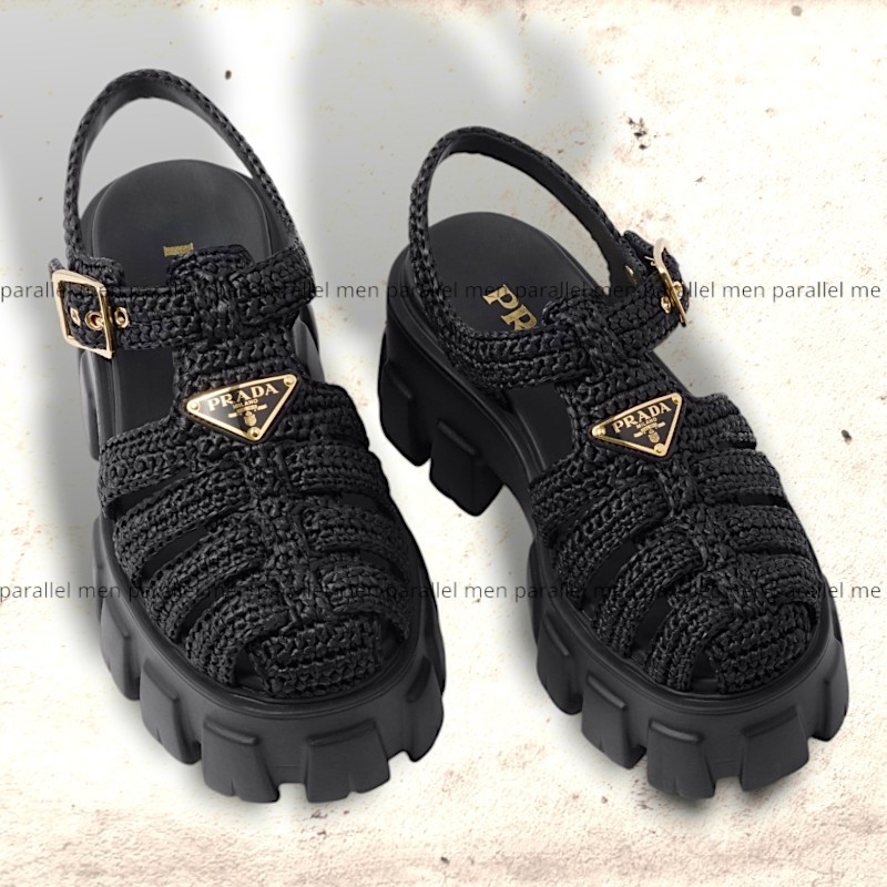 【PRADA】Monolith モノリス クロシェ ケージサンダル 5.5cm