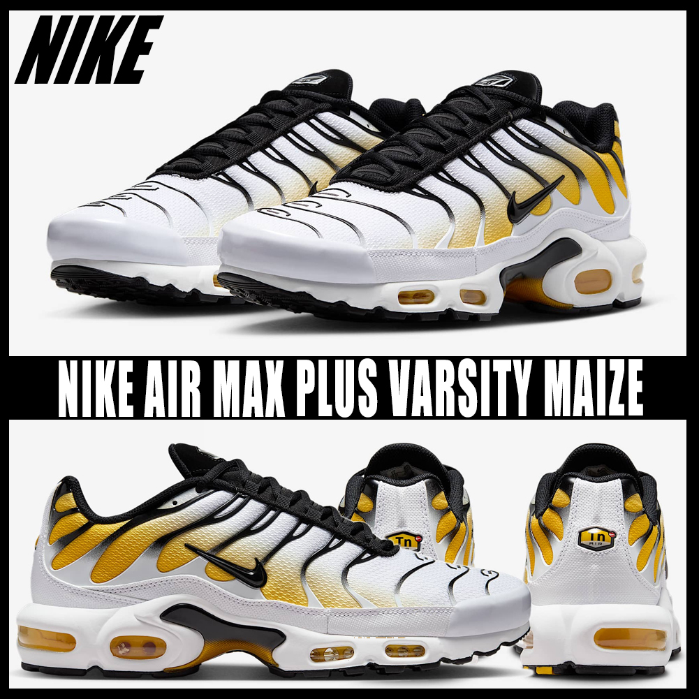 ◆正規品◆NIKE AIR MAX PLUS WHITE VARSITY MAIZE◆関税込◆