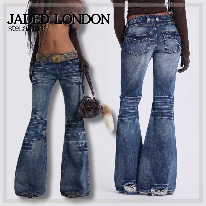 送関込 JADED LONDON Mid Blue Drift Jeans ブーツカット