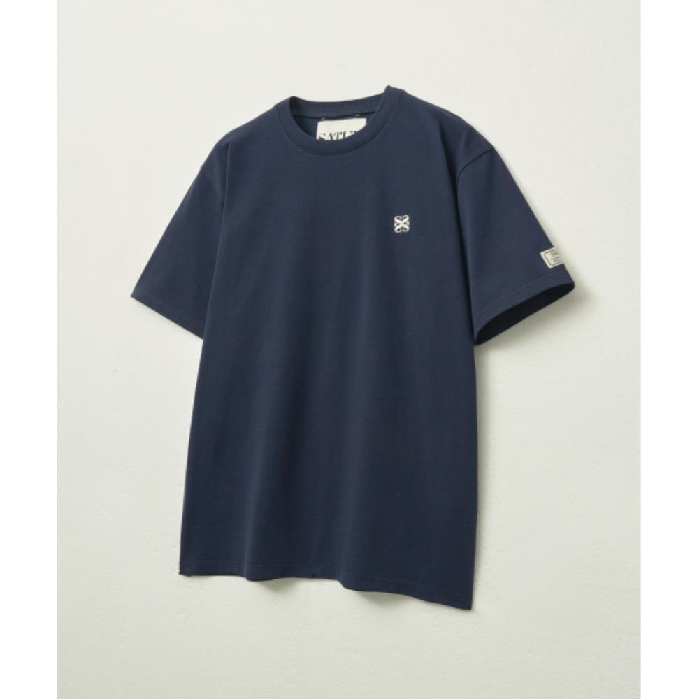 ★SATUR★ Classic small logo short sleeve t-shirt navy SA252