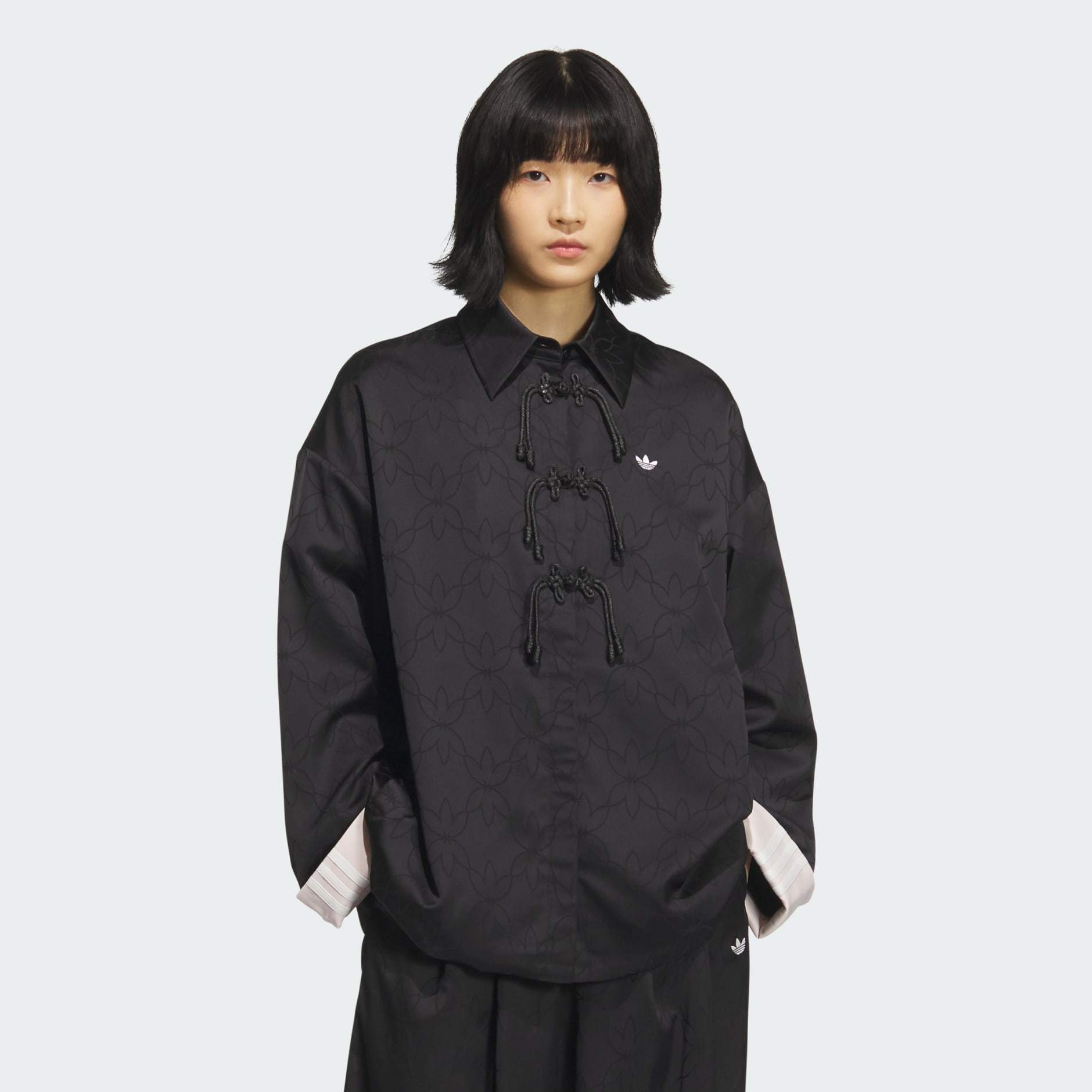 ★人気★ Adidas 新春 チャイニーズ シャツ ジャケット Adidas 】アディダス 新春 チャイニーズ シャツ ジャケット