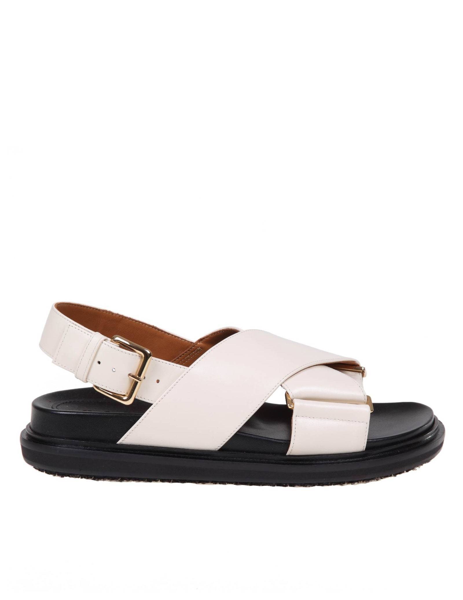【送料&関税込】Marni Fussbett Sandal In White Leather