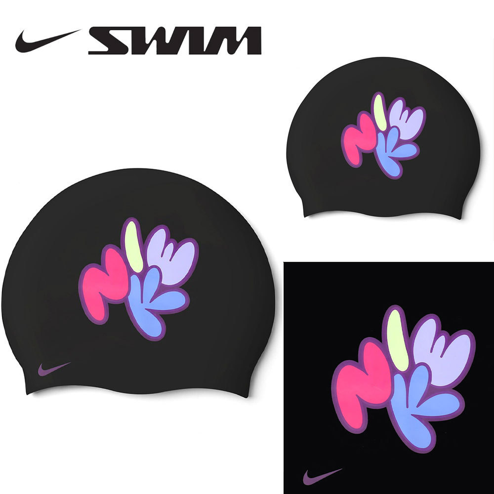 送料無料★NIKE SWIMバブルスクリプト シリコーン水泳帽001