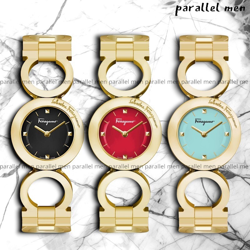【FERRAGAMO】Gancino Bracelet Watch イエローゴールド 28mm