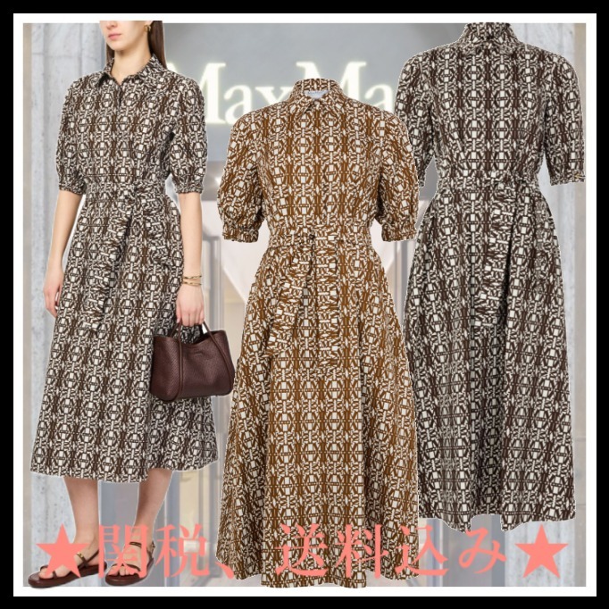 ★Max Mara★Luxgi ポプリンロングドレス
