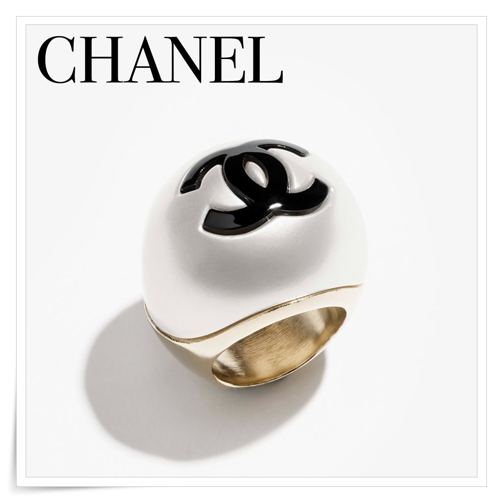《ギフトにも！》CHANEL メタル & レジン リング