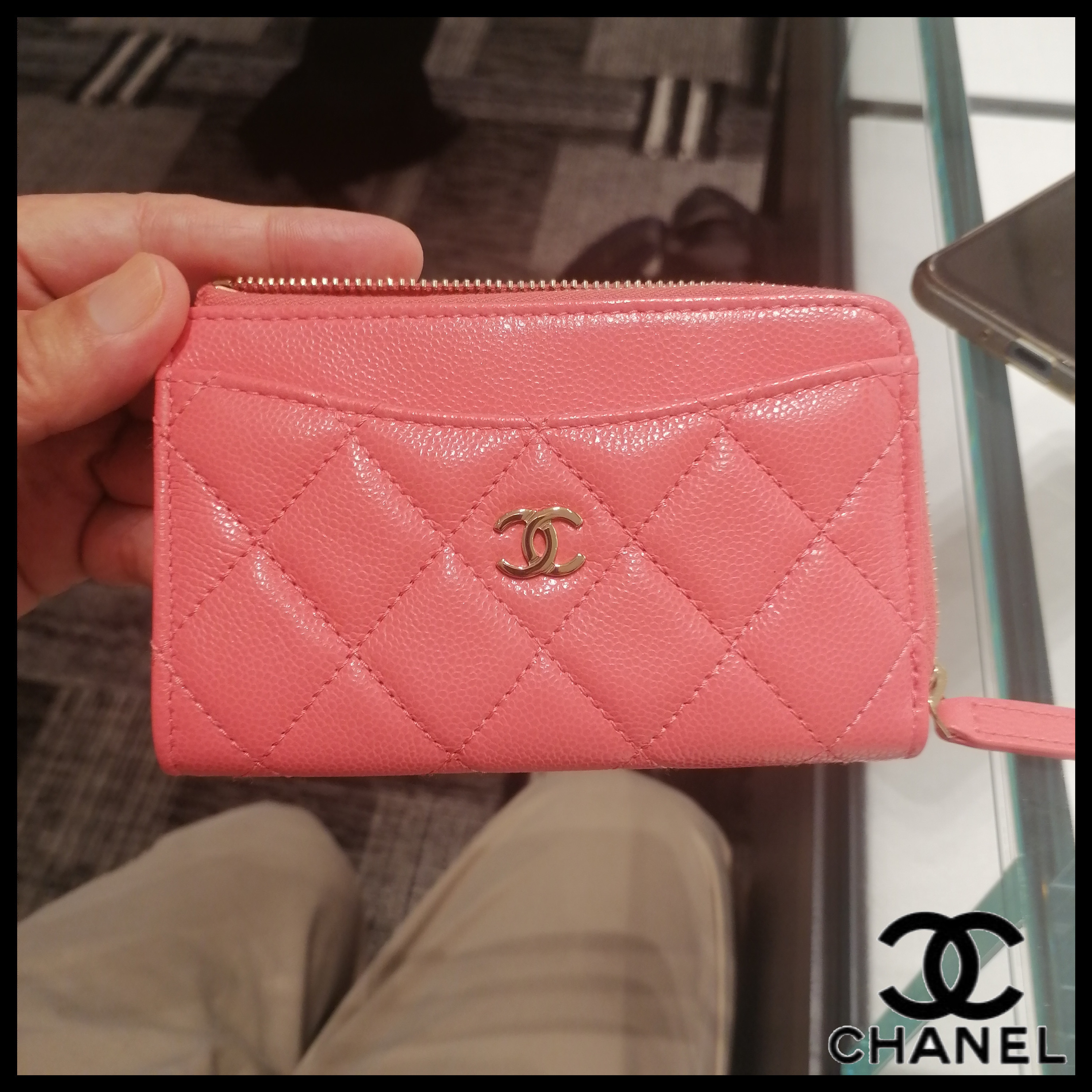 ◆CHANEL◆ シャネル フラグメントケース ピンク