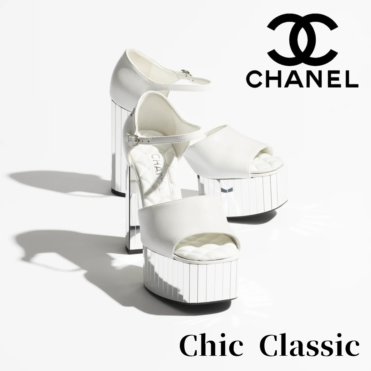 【CHANEL】シャネル シャイニー ラムスキン ホワイト