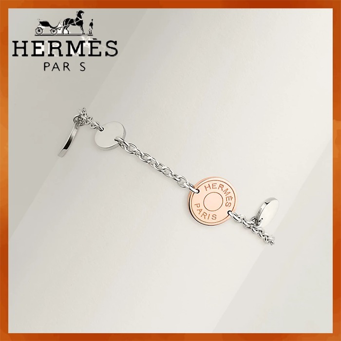 【HERMES】 新作 コンフェッティ ブレスレット ロゴ シルバー