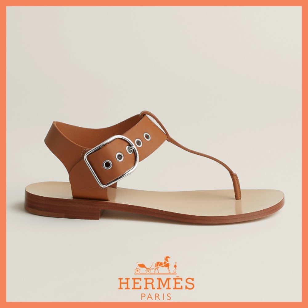 【上品で涼しげ♪】HERMES  クリップサンダル