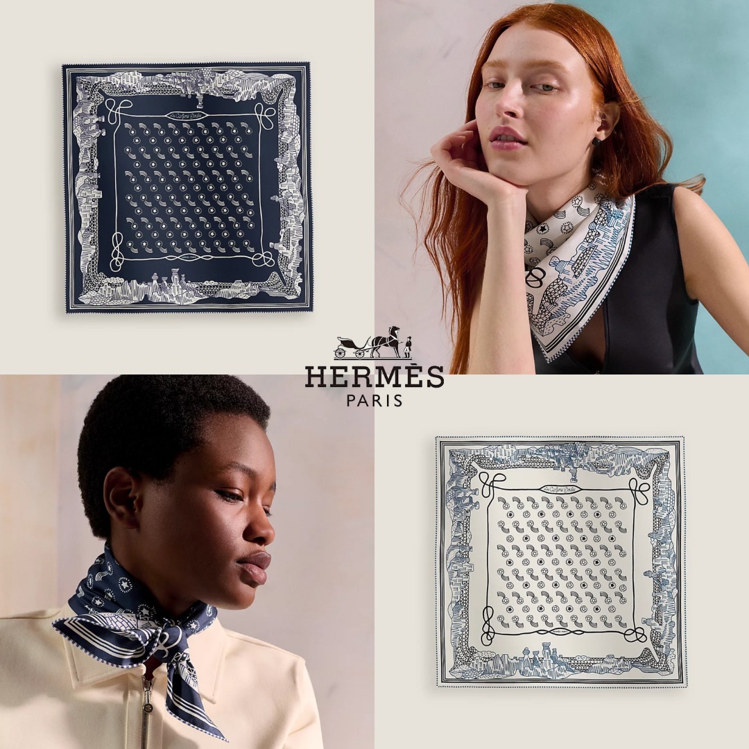 ★お洒落★【HERMES】バンダナ《星空の峡谷》