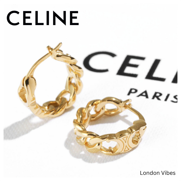 完売間近！CELINE トリオンフ グルメット フープ ピアス