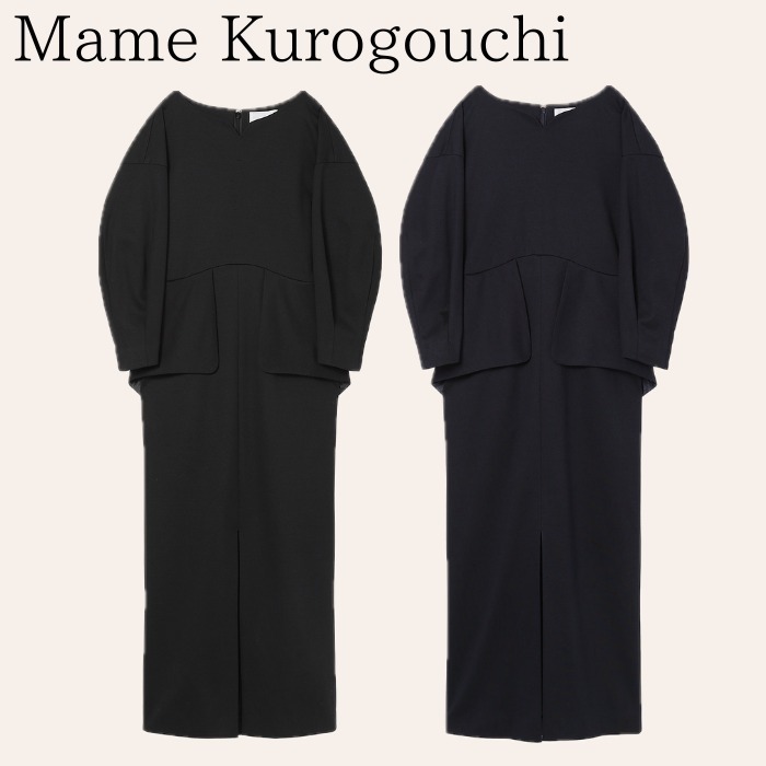 Mame Kurogouchi マメ センタースリットジャージードレス