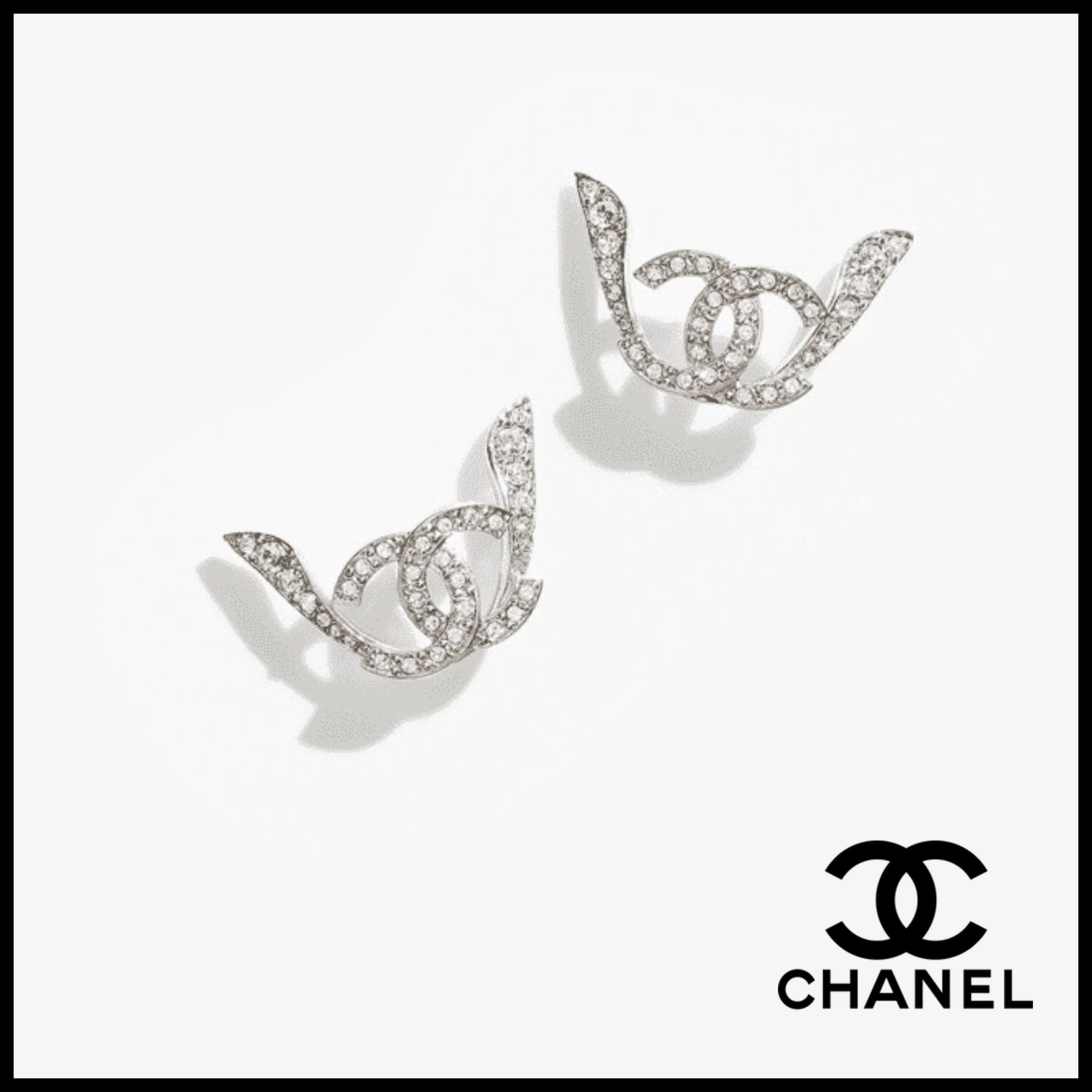 2025SS【CHANEL】羽のようなシルエット CCロゴピアス