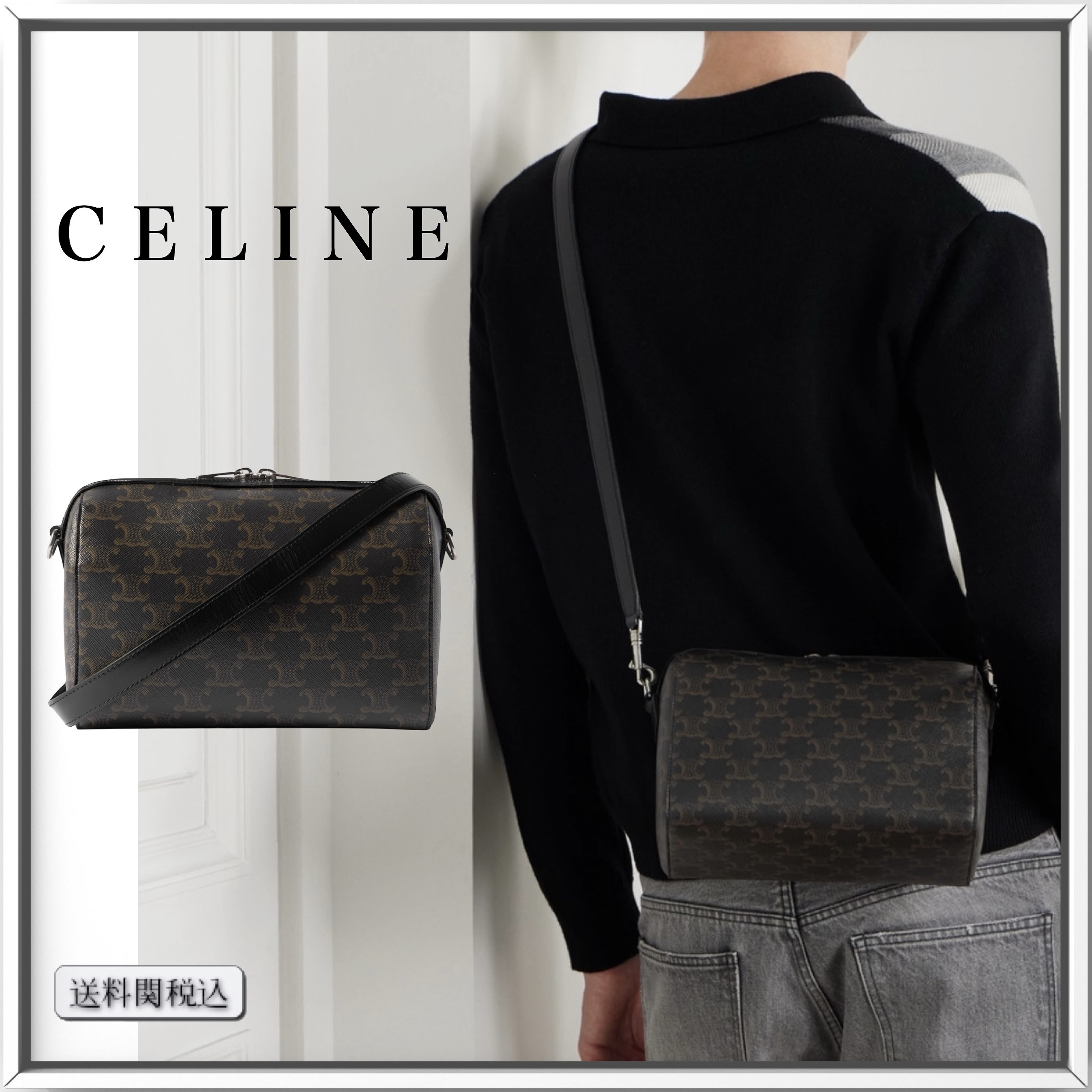 CELINE Triomphe コーティングキャンバス メッセンジャーバッグ
