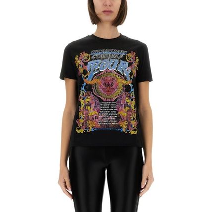 VERSACE JEANS SS25 T-SHIRT WITH PRINT (78HAHC03 CJ01C899