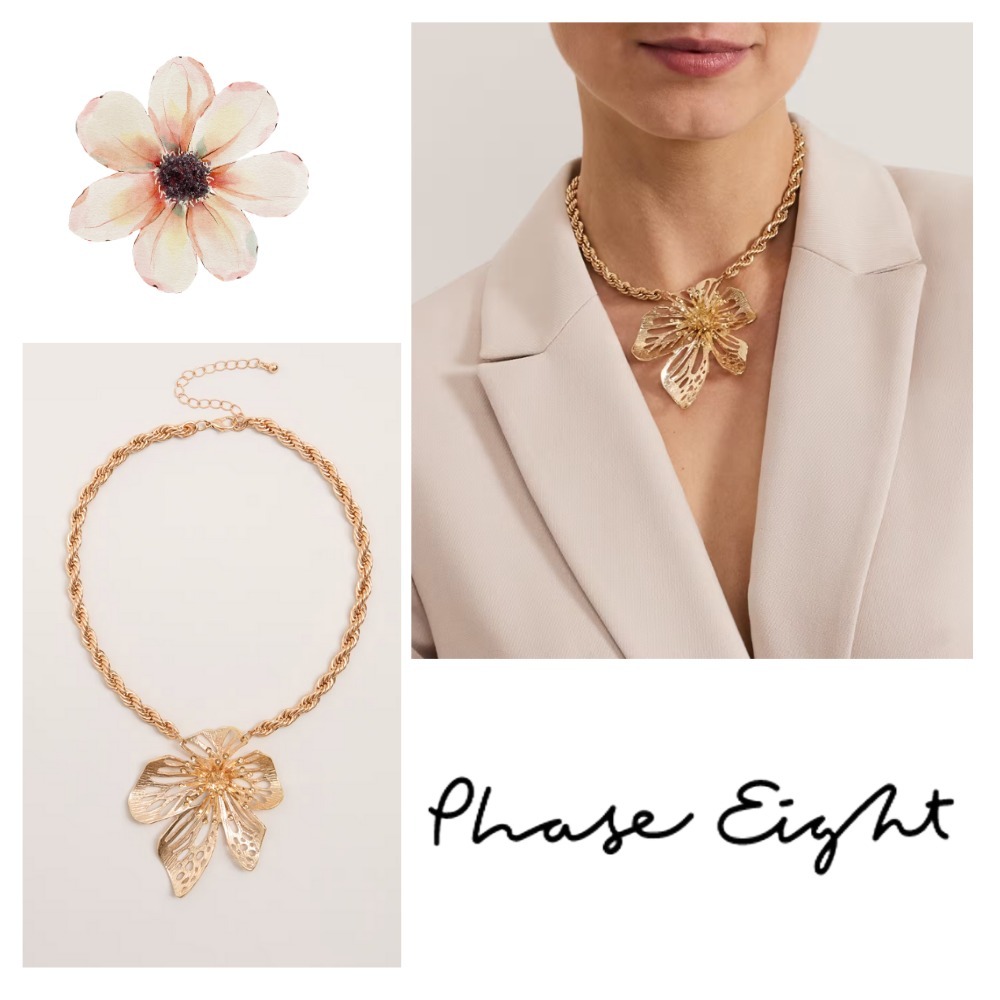英国【Phase Eight】花びらラリアット 関税込