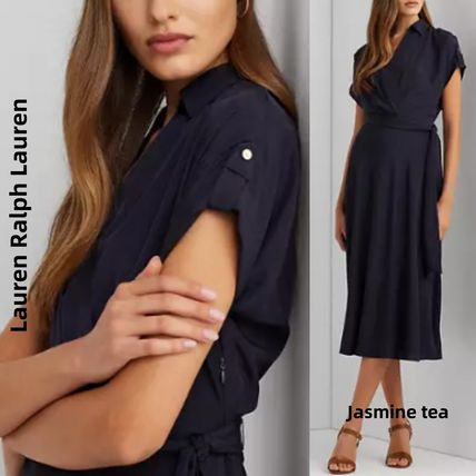 ✨新品タグ付き✨ LAUREN RALPH LAUREN ネイビー ワンピース LAUREN RALPH LAUREN(ローレン ラルフ ローレン) 金ボタン花柄
