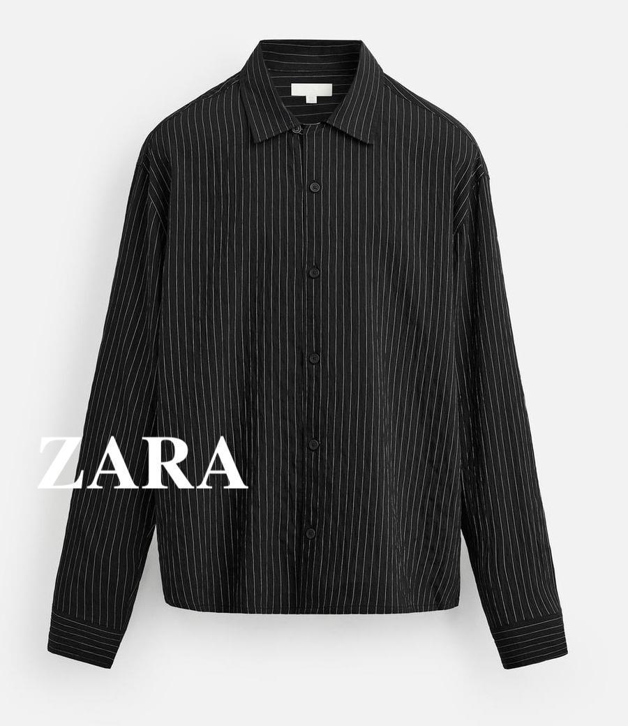 ★ドイツ発*ZARA*新作*FLOWING ストライプ長袖シャツ★