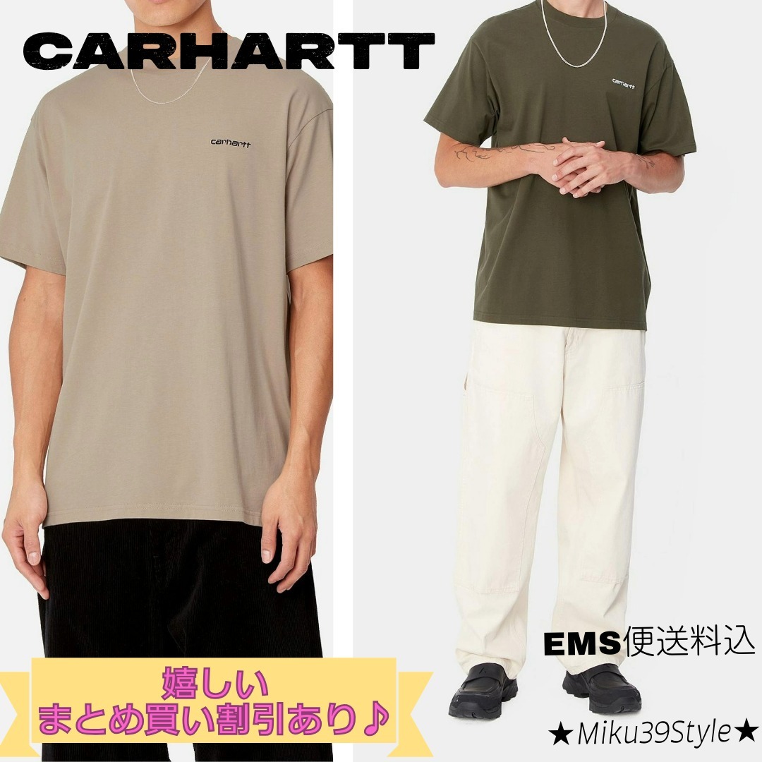 【Carhartt】SALE!! カーハート Script 刺繍ロゴ Tシャツ