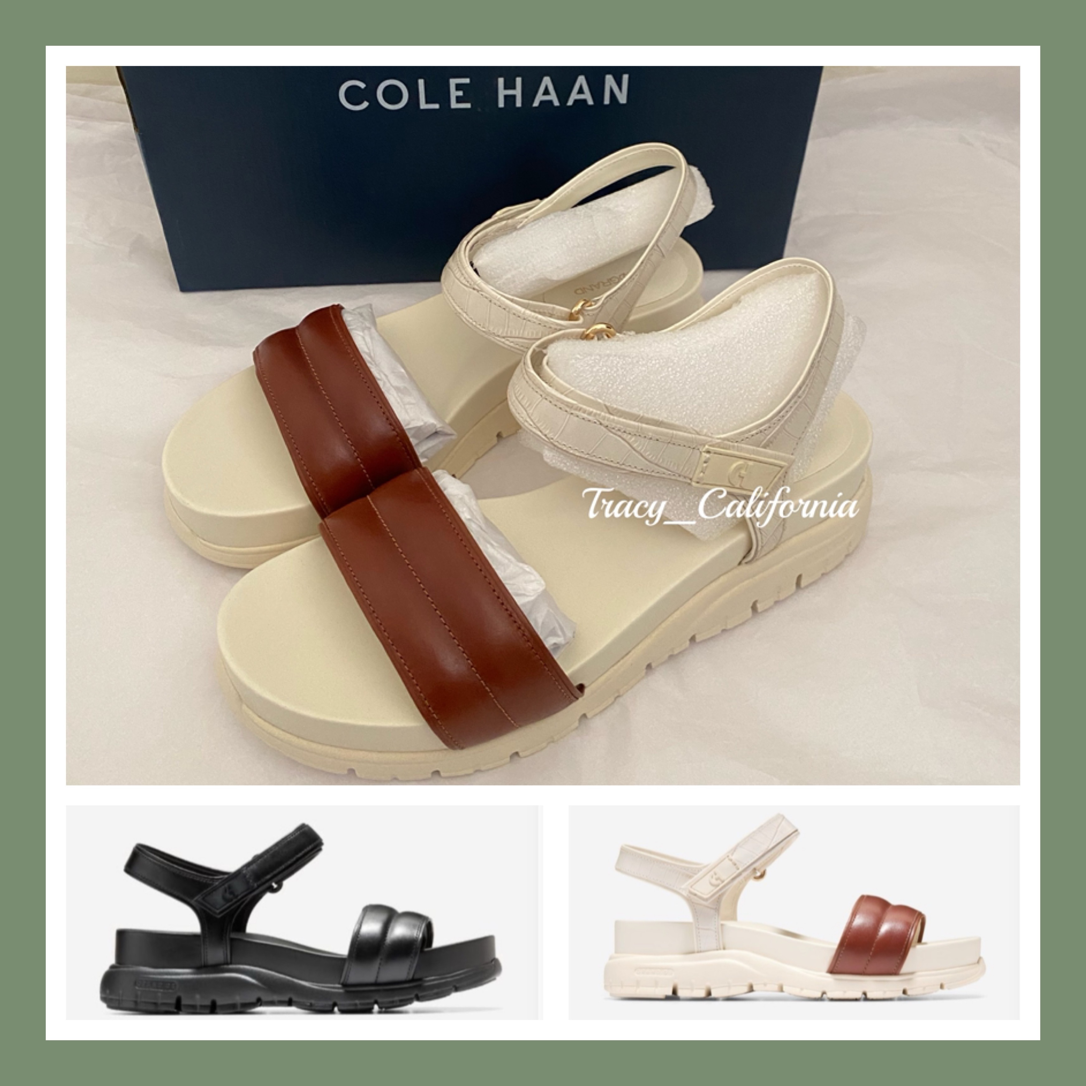 【Cole Haan】ゼログランド アンクル ストラップ サンダル