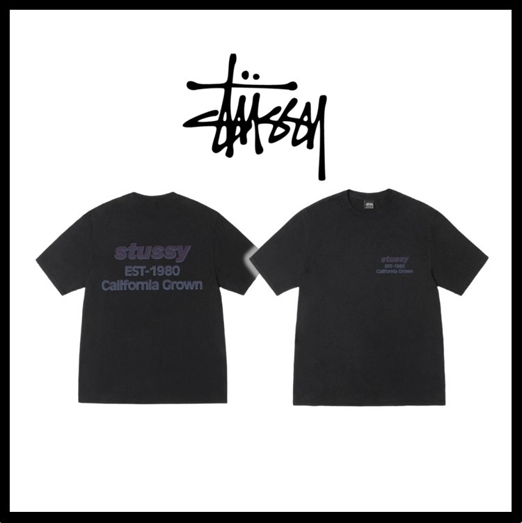 ★Stussy★California Grown Pigment Dyed T-Shirt★Black★