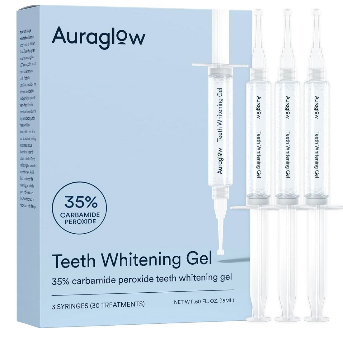 AURAGLOW ホワイトニングジェル 35％ 5mm × 3本 (30回分)
