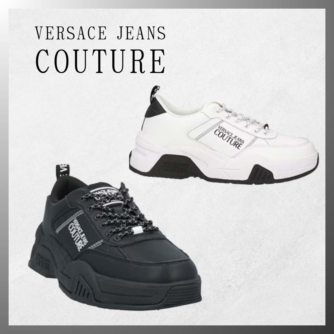 VERSACE JEANS COUTURE◆ ロゴ チャンキースニーカー レザー