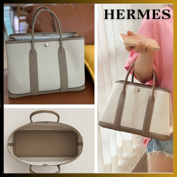 【キャンバス/Beton×Beige Marfa】HERMES Garden Party 30 TPM