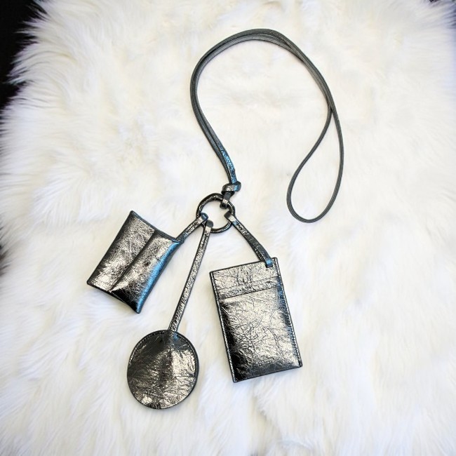 【JIL SANDER】マルチポーチ ネックレス Silver 送料関税込 JIL SANDER】マルチポーチ ネックレス Silver 送料関税込 (Jil