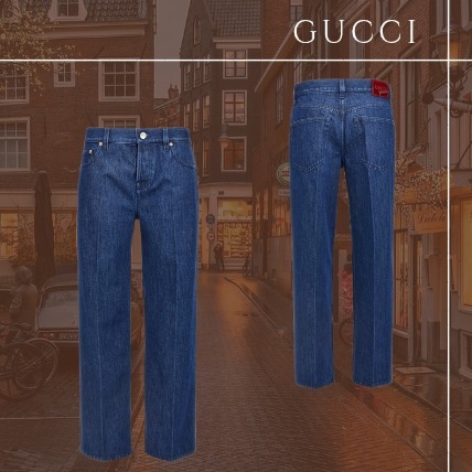【GUCCI】グッチ コットンジーンズ ブルー