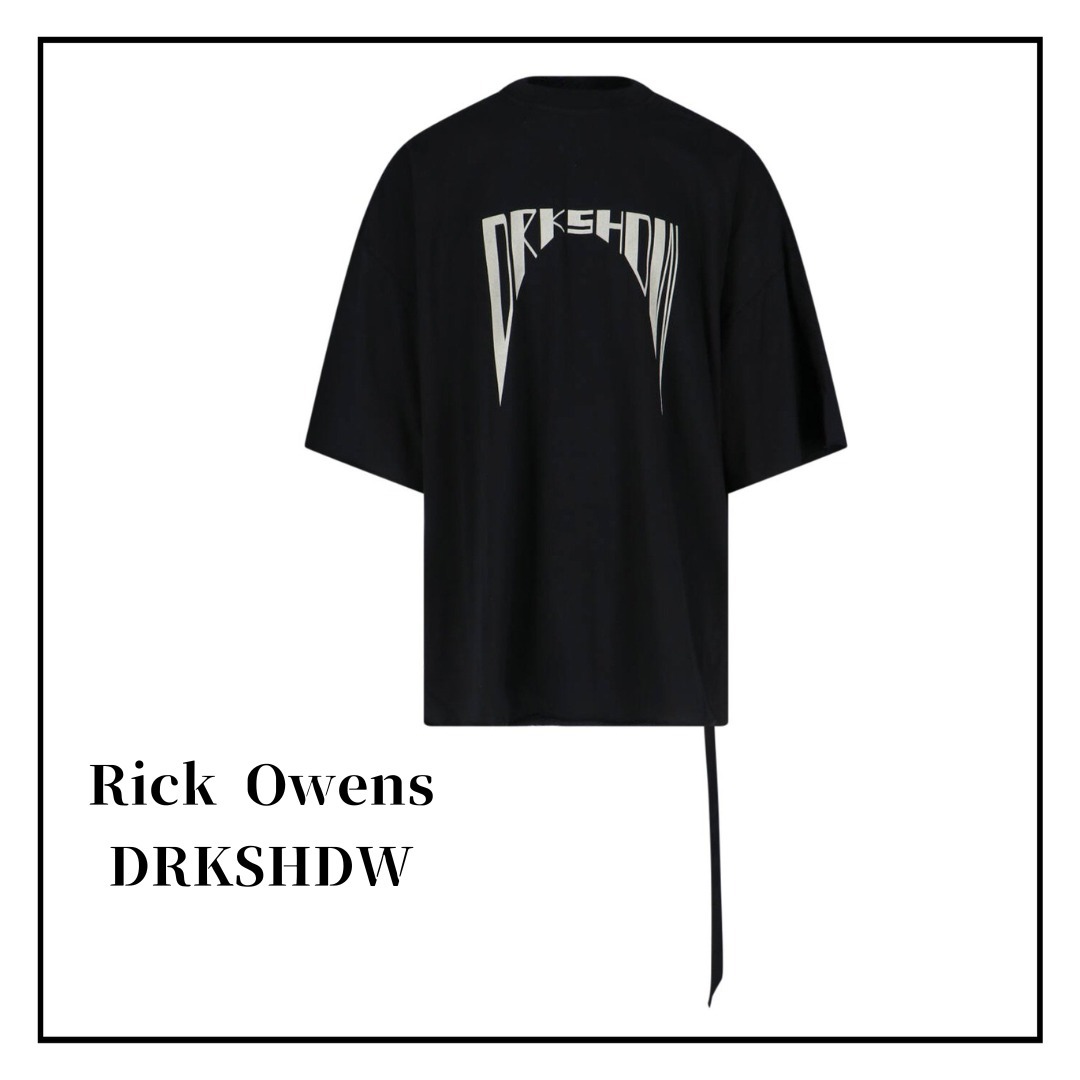 【RICK OWENS DRKSHDW】HOLLYWOOD ロゴ オーバーサイズ Tシャツ