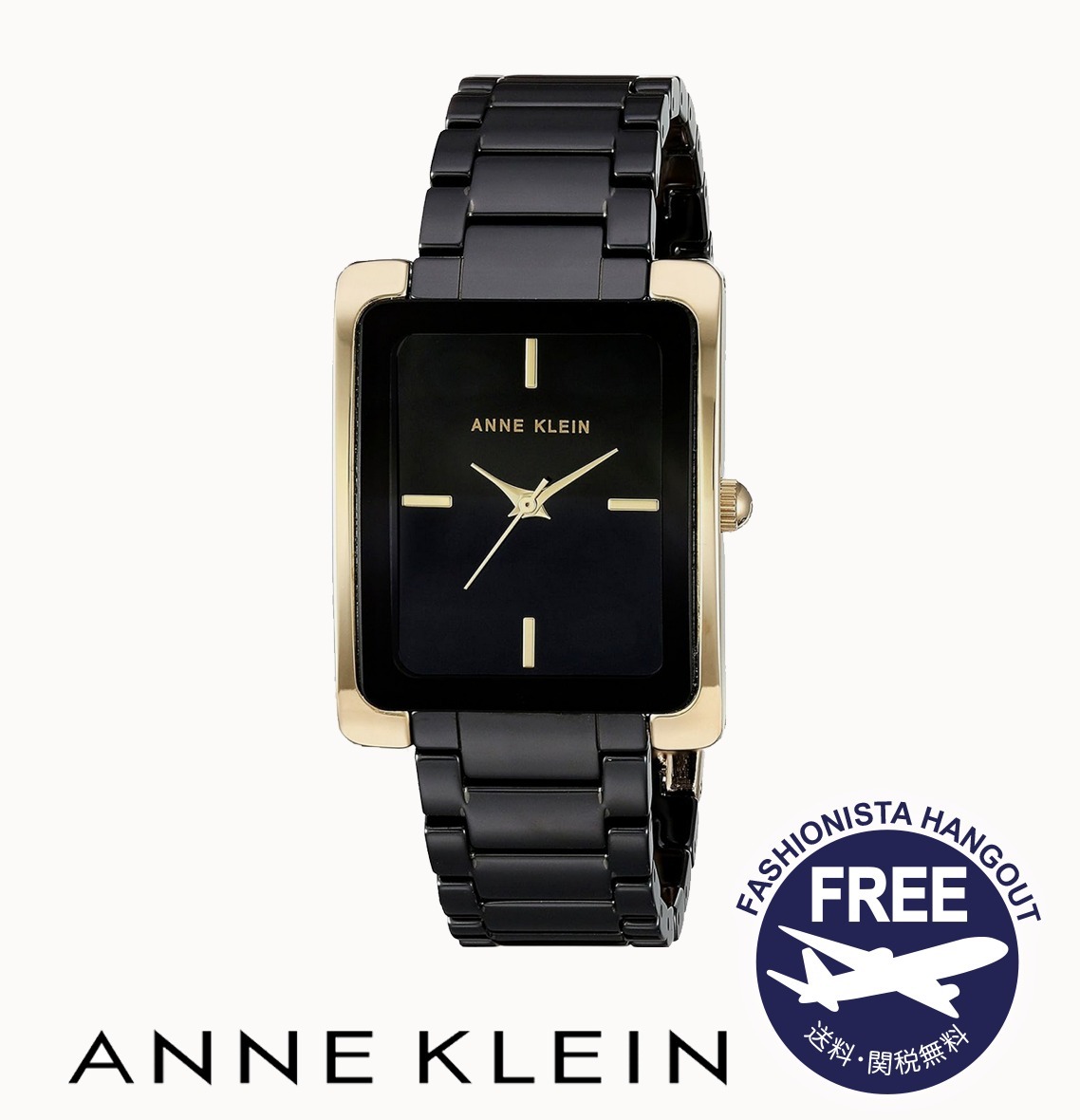 ANNE KLEIN アンクライン セラミック ウォッチ BLACK/GOLD