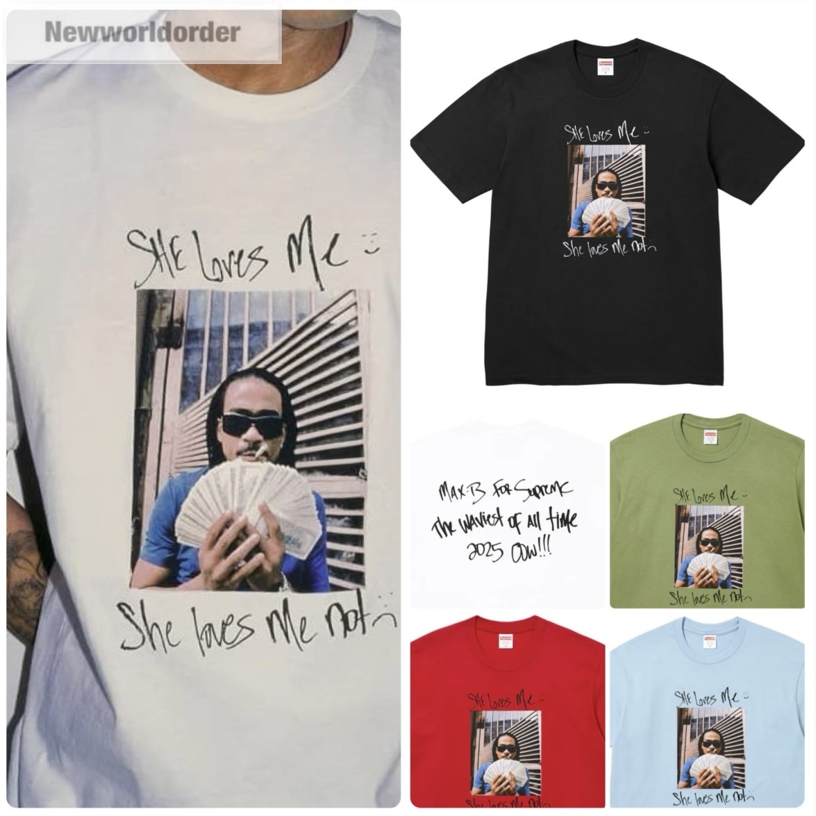 ラッパーコラボ】Supreme x Max B WネームTシャツ (Supreme/T